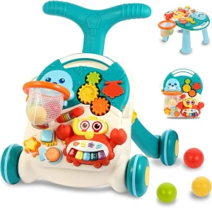 Huanger 2-in-1 Baby Walker & Activity Table