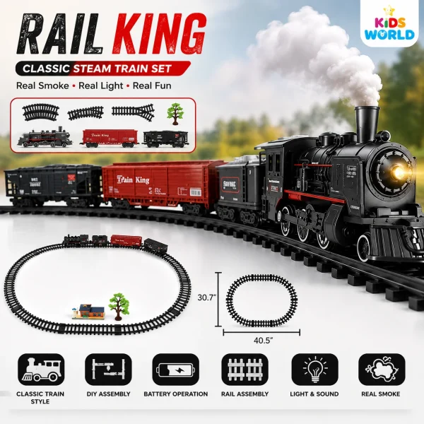 a800455d-1f22-48f5-8b22-ea32f63b904d RAIL KING Classic Steam Train Set