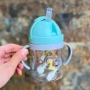 Animal Cartoon Pattern Child Drinking Bottle Straw Cup With Suction, 250ML