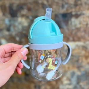 Kids_Water_Anti_drop_Straw_Cup5-1-1 Animal Cartoon Pattern Child Drinking Bottle Straw Cup With Suction, 250ML
